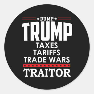 Sticker Rond Trump Est Un Traître En Chef Dump Trump Tre45on Tr