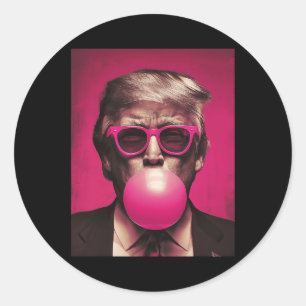 Sticker Rond Trump et la bulle spéculative