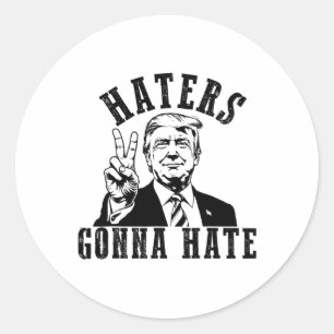 Sticker Rond Trump et ses haineux vont haïr