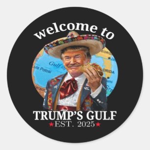 Sticker Rond Trump et Trump : une jupe drôle bienvenue dans le 