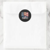 Sticker Rond Trump Fafo Découvrez notre drapeau Vintage (Sac)