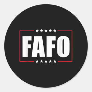 Sticker Rond Trump Fafo Républicain 47 Trump Fafo F autour