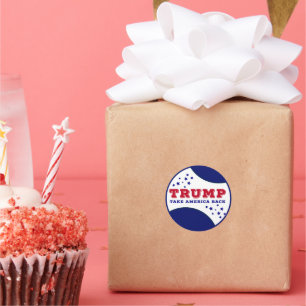 Sticker Rond Trump fait revenir l'Amérique