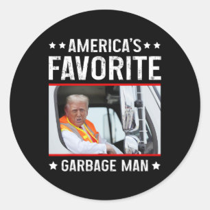 Sticker Rond Trump Garge Tru, l'homme favori de l'Amérique