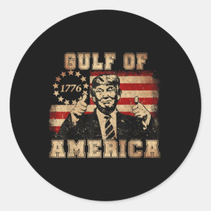 Sticker Rond Trump Golfe des États-Unis Amérique 2025 Trump Mer