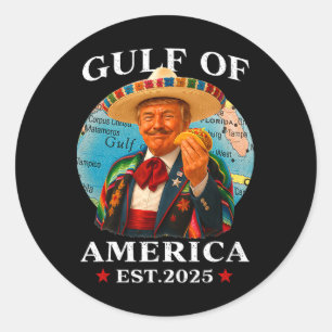 Sticker Rond Trump Golfe Des États-Unis Depuis 2025 Mexique Tru