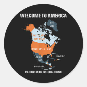 Sticker Rond Trump Groenland Panama Canal Canada Mexique G