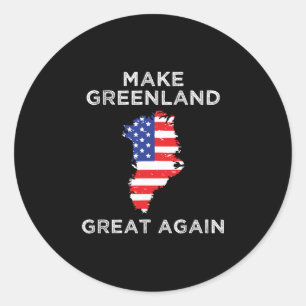 Sticker Rond Trump Groenland Rendre le Groenland à nouveau gran