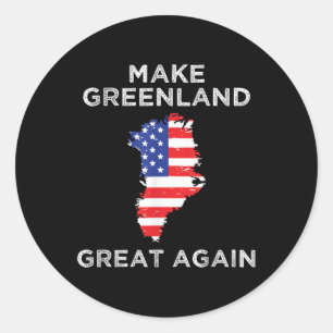 Sticker Rond Trump Groenland Rendre sa grandeur au Groenland