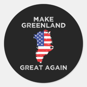 Sticker Rond Trump Groenland Rendre sa grandeur au Groenland