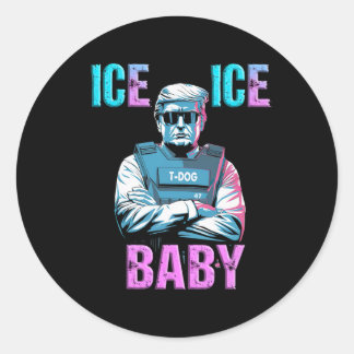 Sticker Rond Trump Ice Ice Ba1