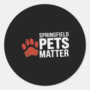 Sticker Rond Trump Ils Mangent Les Chiens Chats Springfield Pe