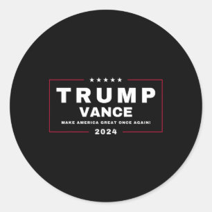 Sticker Rond Trump Jd Vance Vp Rendre À L'Amérique Sa Superbe !