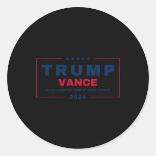 Sticker Rond Trump Jd Vance Vp Rendre À L'Amérique Sa Superbe !