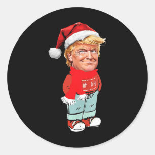 Sticker Rond Trump Juste Un Gars Chill Drôle Conception De Noël