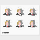 Sticker Rond Trump l'autocollant du président Pinocchio (Feuille)