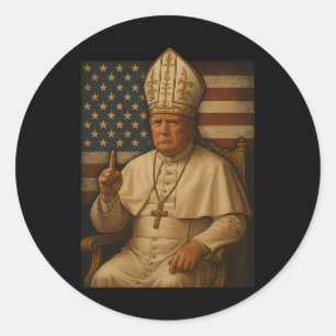 Sticker Rond Trump, le pape républicain de l'Eglise du Vatican