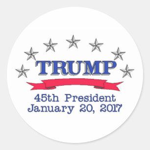 Sticker Rond Trump le quarante-cinquième président