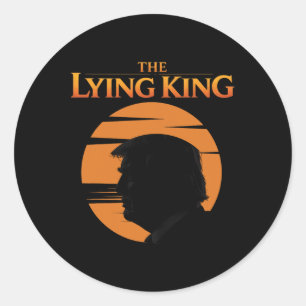 Sticker Rond Trump le roi menteur
