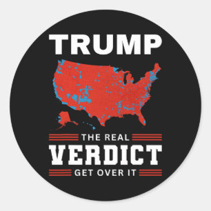 Sticker Rond Trump Le Véritable Verdict Noël Bonne Année En