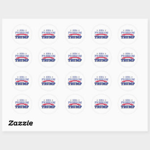 STICKER ROND TRUMP LIBERTÉ 2024