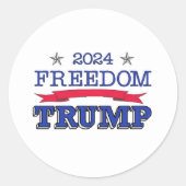 STICKER ROND TRUMP LIBERTÉ 2024 (Devant)