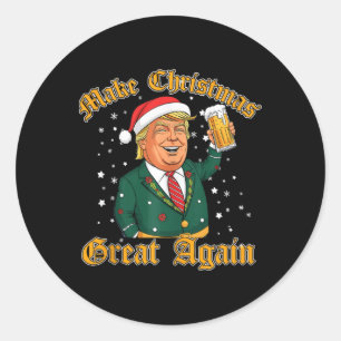 Sticker Rond Trump Lover Joyeux Noël Avec Trump Brothers