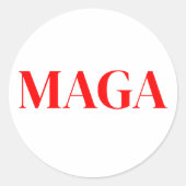 Sticker Rond Trump Maga 2024 (Devant)