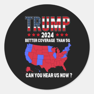 Sticker Rond Trump Mieux couvert que 5g Carte Électorale Améric