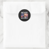 Sticker Rond Trump Mug Shot Never Surrender 2024 (Sac)