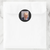 Sticker Rond Trump Mugshot Tee - Iconique Et Drôle (Sac)