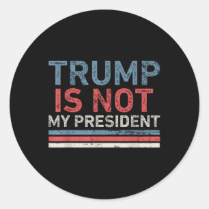 Sticker Rond Trump n'est pas mon président