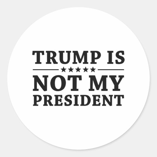 Sticker Rond Trump n'est pas mon président (Devant)