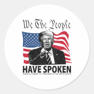 Sticker Rond Trump Nous, Le Peuple, Avons Parlé