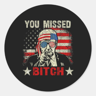 Sticker Rond Trump Nous reprenons l'Amérique Vous avez raté