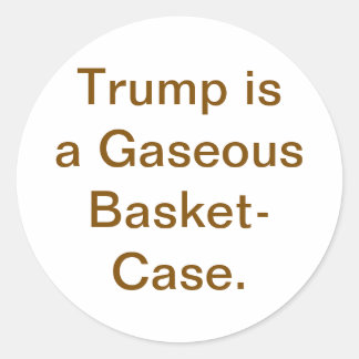 Sticker Rond Trump Panier Gazeux Cas Hankamer Artjunkhaus Yum