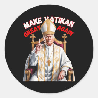 Sticker Rond Trump Papal Amusant Design Avec Les Placements Du 