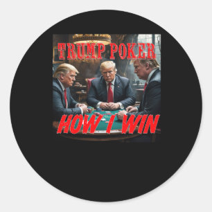 Sticker Rond Trump Poker