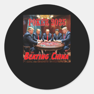 Sticker Rond Trump Poker 2025