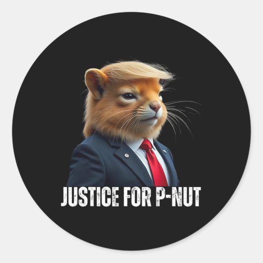 Sticker Rond Trump Pour La Noix De P La Justice Des Écureuils P (Devant)