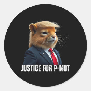 Sticker Rond Trump pour P-nut L'écureuil Justice pour Peanut Tr