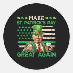 Sticker Rond Trump redonne à l'Amérique irlandaise sa grandeur 