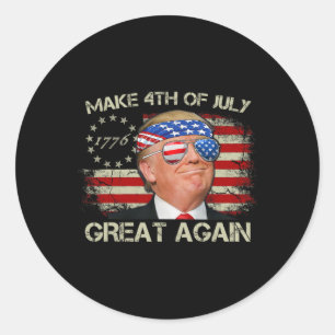 Sticker Rond Trump Redonne Sa Splendeur Au 4 Juillet Encore Une