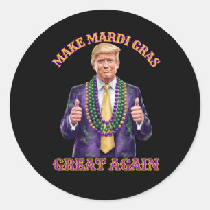 Sticker Rond Trump rend à Mardi Gras sa grandeur