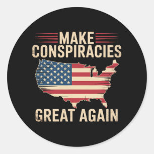 Sticker Rond Trump rend les conspirations superbes 5
