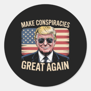 Sticker Rond Trump rend les conspirations superbes 6