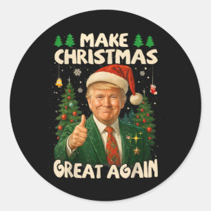 Sticker Rond Trump rend Noël à nouveau noir