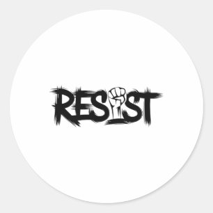 Sticker Rond Trump Résister Trump Protestation Anti Politique P