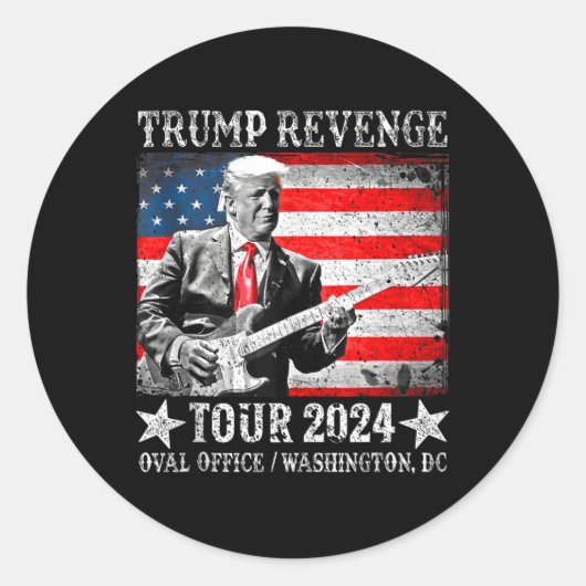 Sticker Rond Trump Revenge Tour 2025 (Devant)