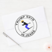 Sticker Rond Trump Ski En Jeans (Enveloppe)
